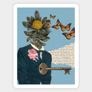 Secret Garden - Collage/Surreal Art Sticker